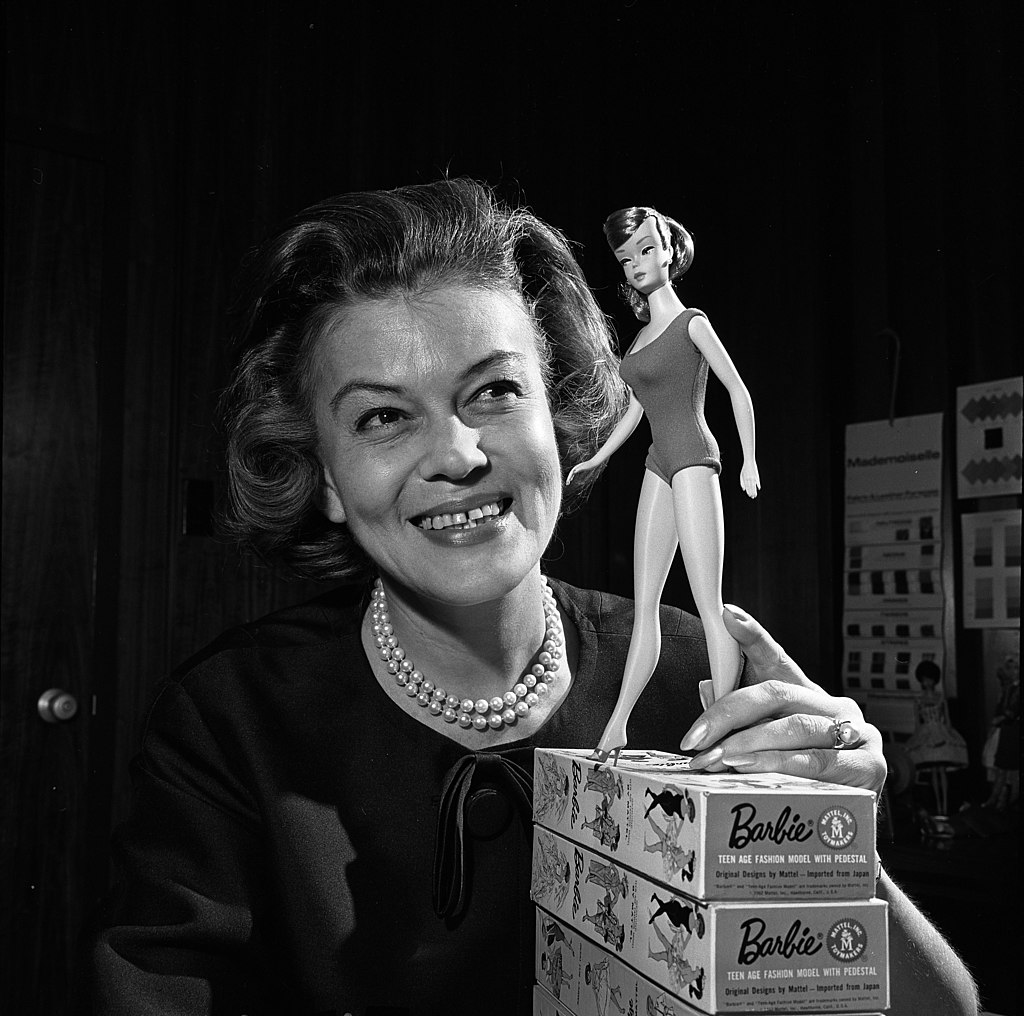 Charlotte Johnson with 1965 Barbie doll